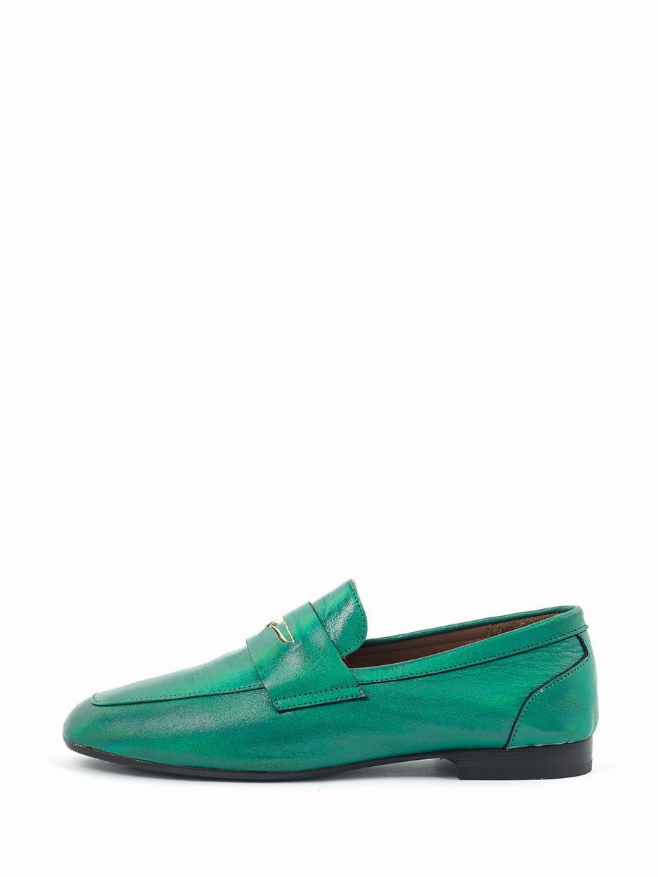 Gwen | Loafer Groen Penny Loafers With Tuxedo