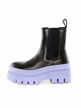 Chelsea Boots Vitello CPH686 Lace-up Leather High Heel Ankle Boots