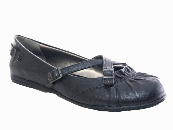 Damen Slipper Halbschuhe Ballerina Loafer Mokassins Slip On Flats Freizeit Black # 163623 M Gemi Loafers