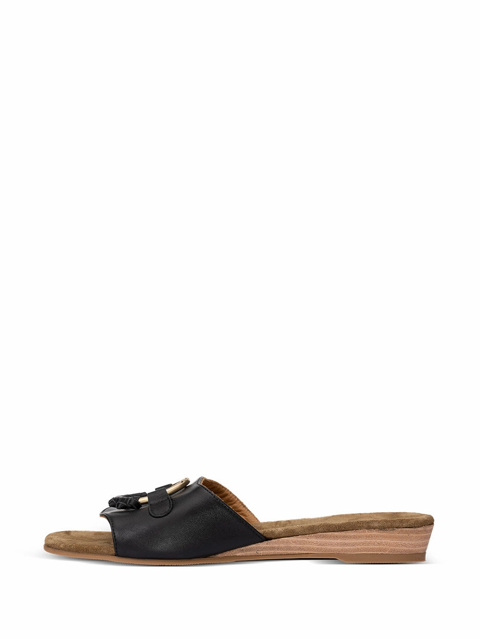 Vera | Slipper Zwart Handgemachte Sandalen