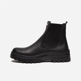 Black Print Ankle Boots Damen Chelsea-Stiefeletten Looke LASINNE