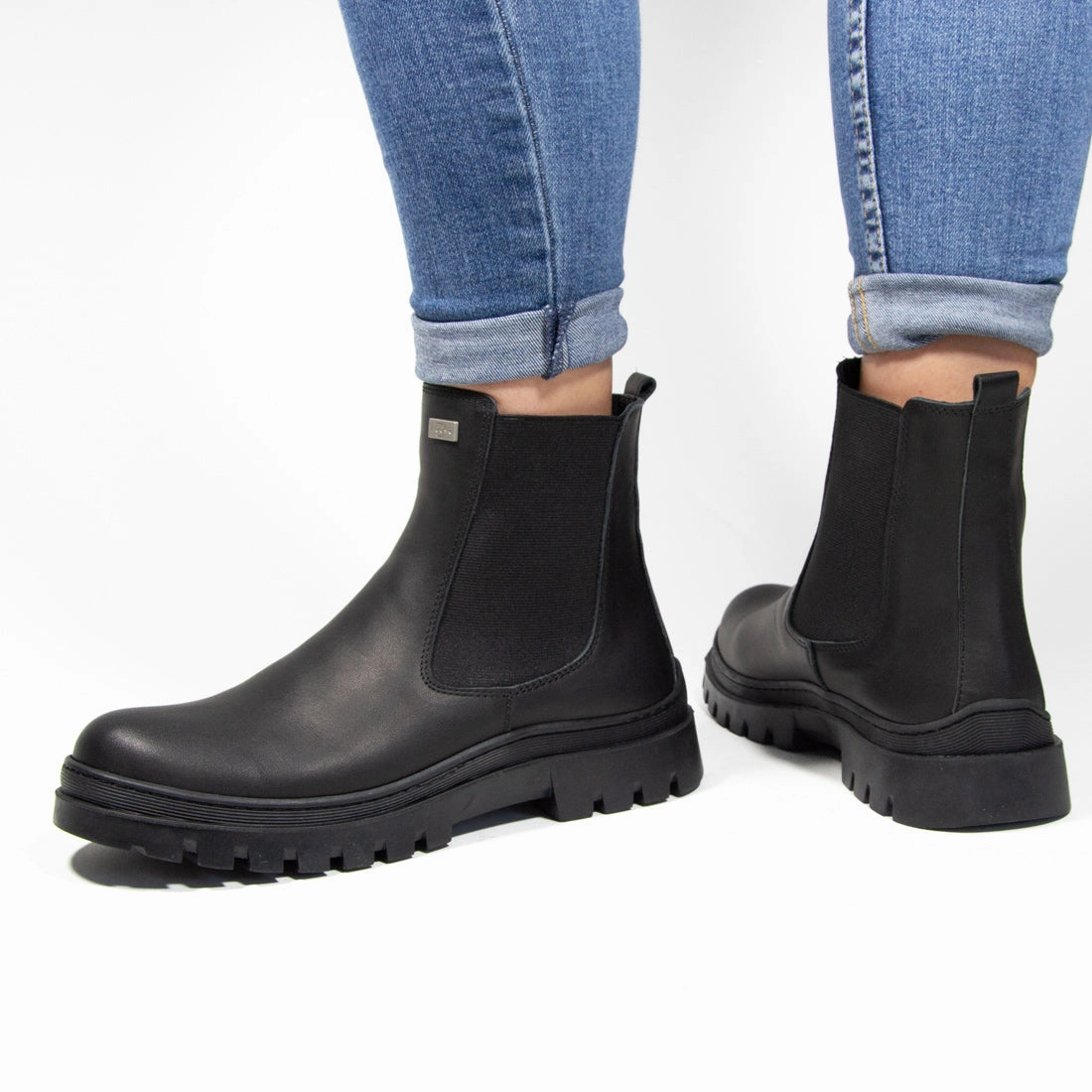Fake Ankle Boots Damen Chelsea-Stiefeletten Looke LASINNE