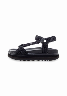 Sandalen Mit Bisschen Absatz Ugointr 01 Combo A Satin Braided black