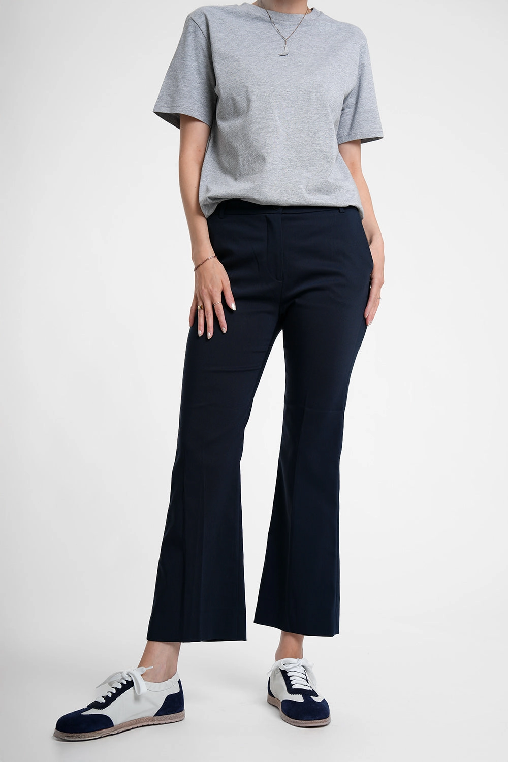 Braun Leder Sneaker Alba Cr Gu Shoe - blue white