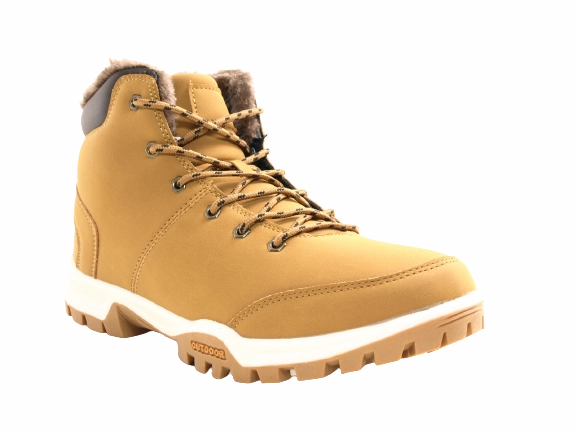 Herren Winter Schnrr Stiefeletten Boots warm gefttert Camel # 19087 Bequeme Sicherheitsschuhe S3