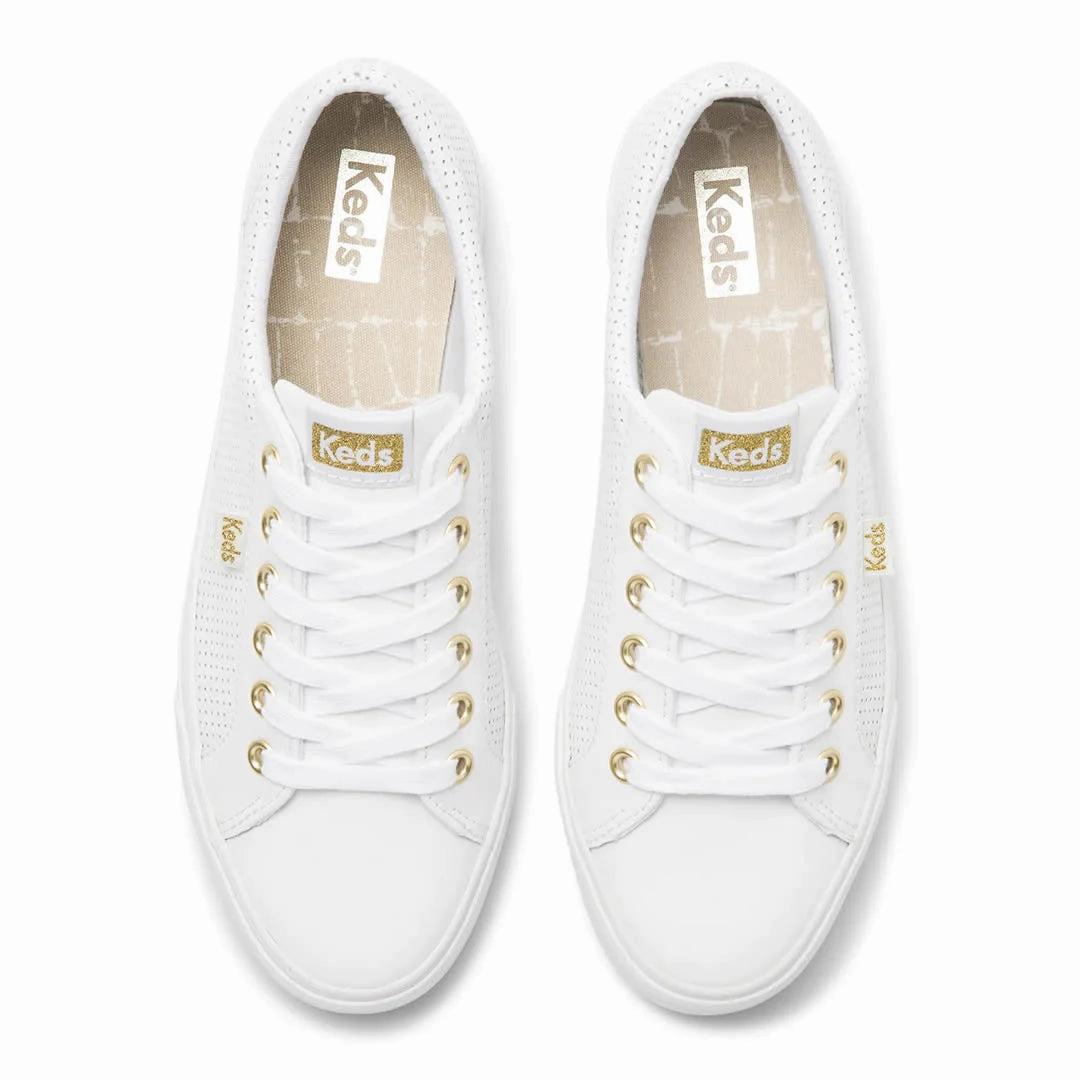 Halbschuhe Sneaker Jump kick KEDS white/gold
