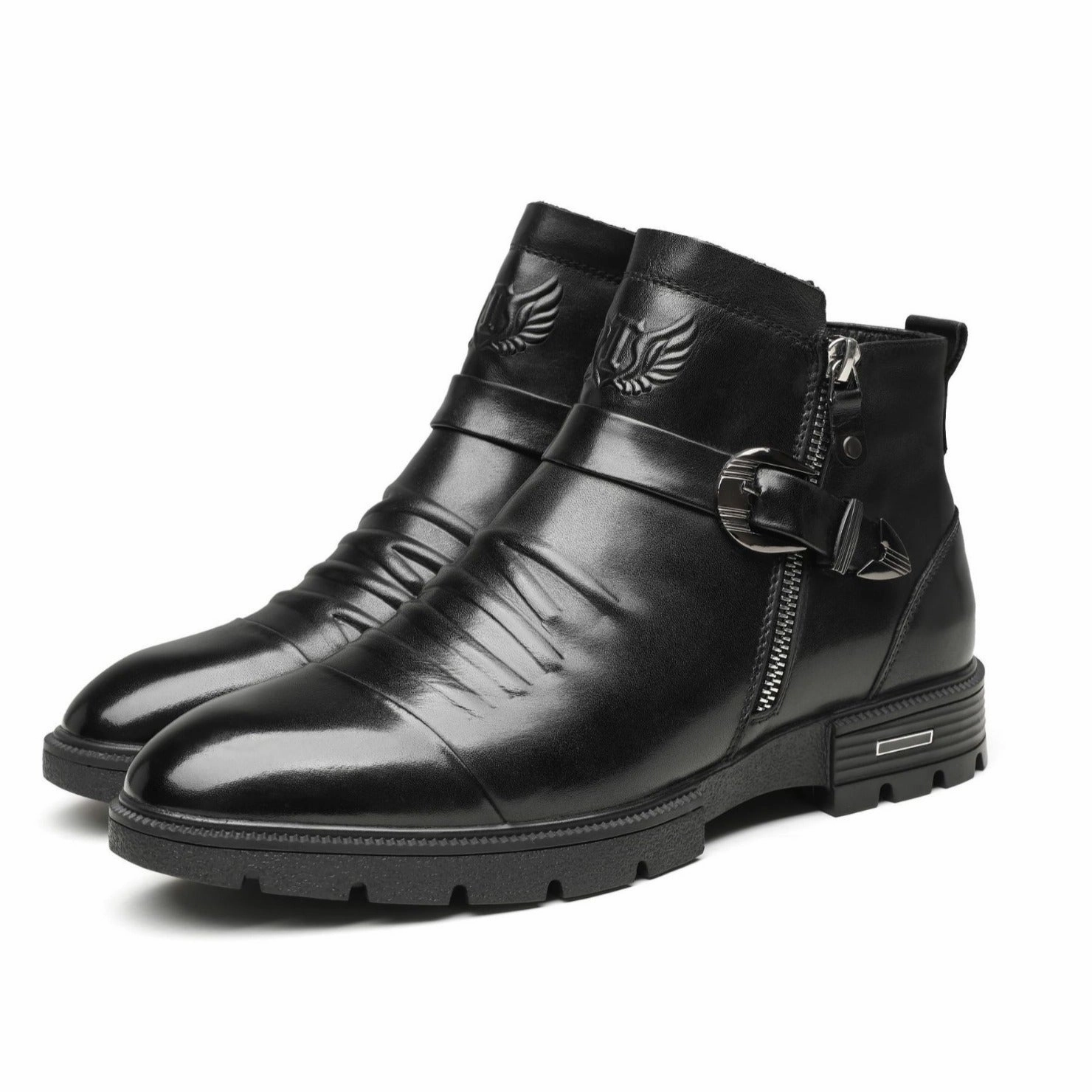 Schwarze Herren Stiefel fr Elegante Anlsse Futter Stiefel