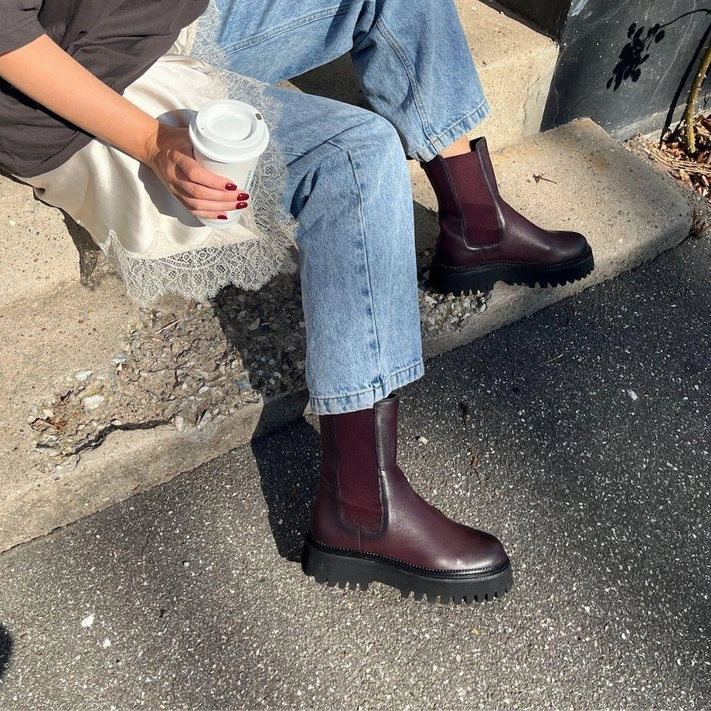 Ugg Bonham Chelsea Boots LEMON EDITION BORDEAUX - BORDEAUX (GRANATA)