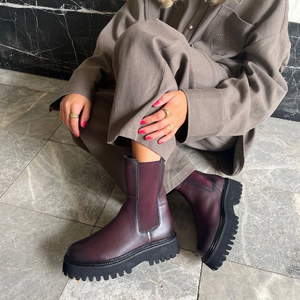 LEMON EDITION BORDEAUX - BORDEAUX (GRANATA) Chelsea Boots Bench