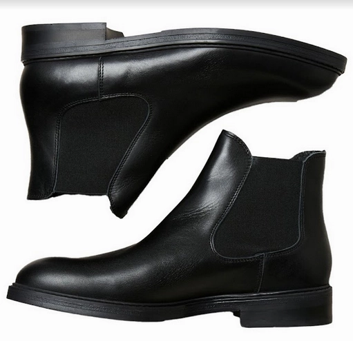 Stiefel Mit Stretcheinsatz SELECTED HOMME BLAKE CHELSEA BOOT black