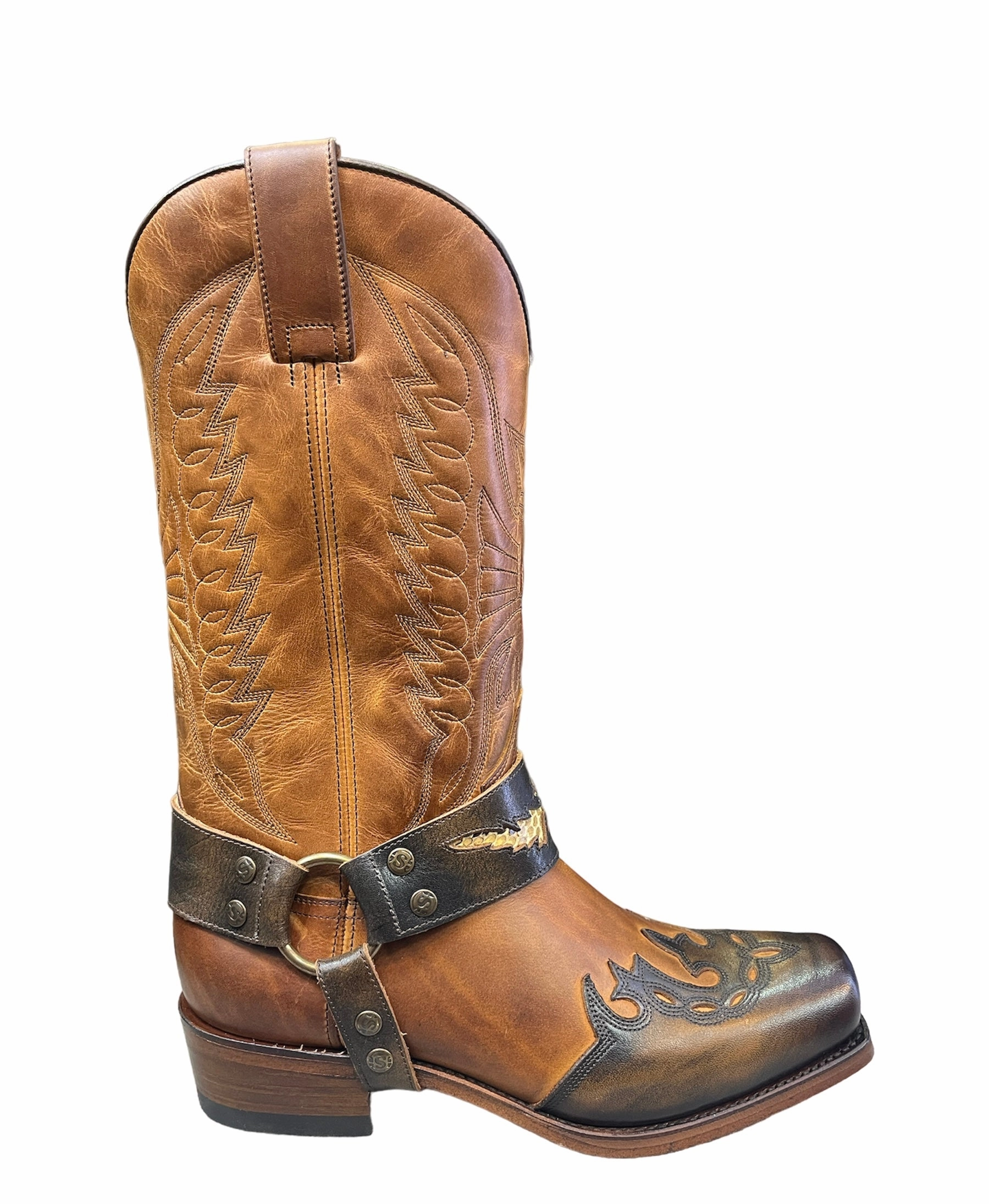 Sendra Stiefel Western Cowboystiefel Biker Boots Natur Antic Moncler Stiefel