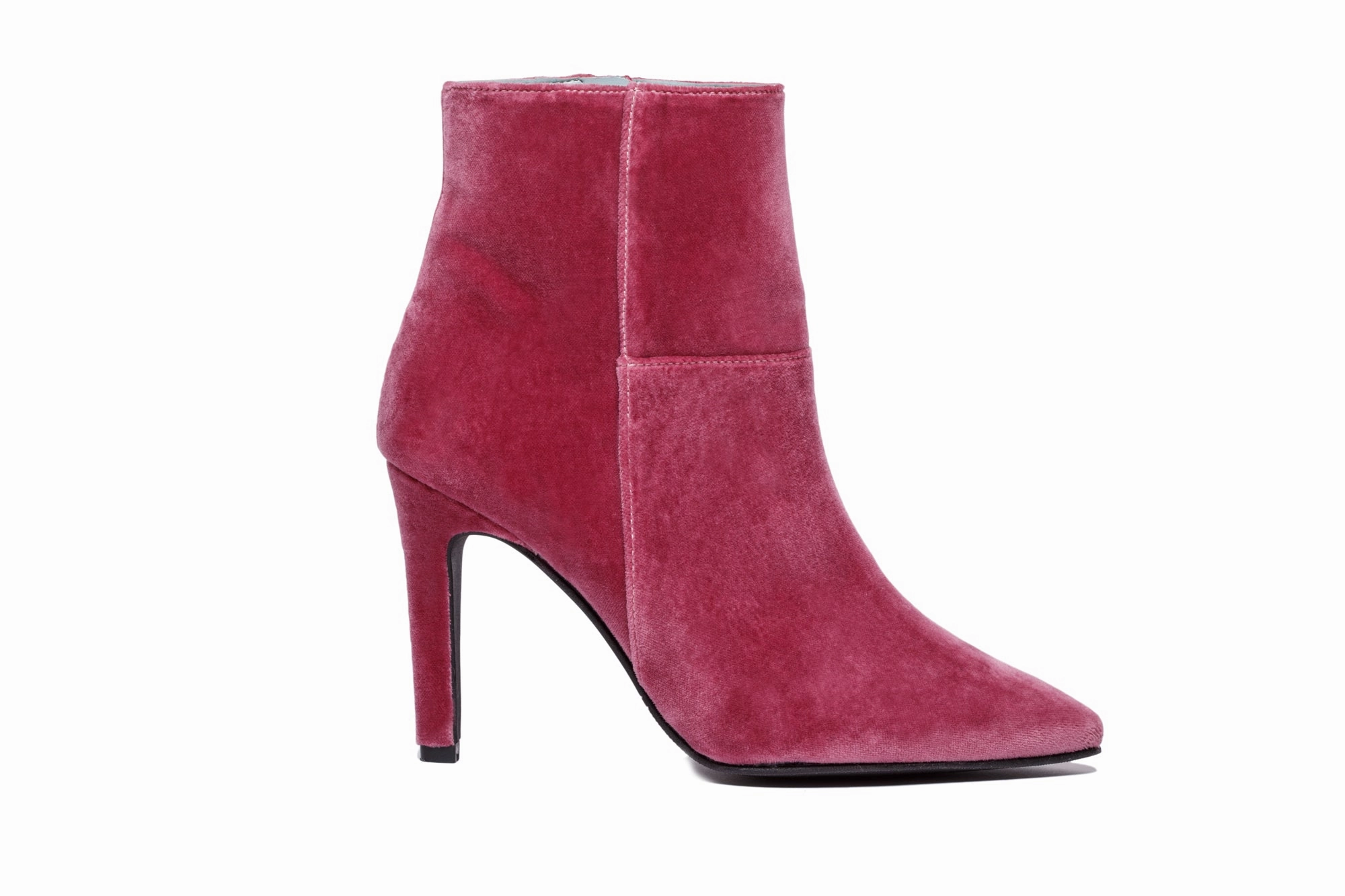 ROSE HIGH HEELS BOOTS VELVET PINK Vintage Candies High Heels