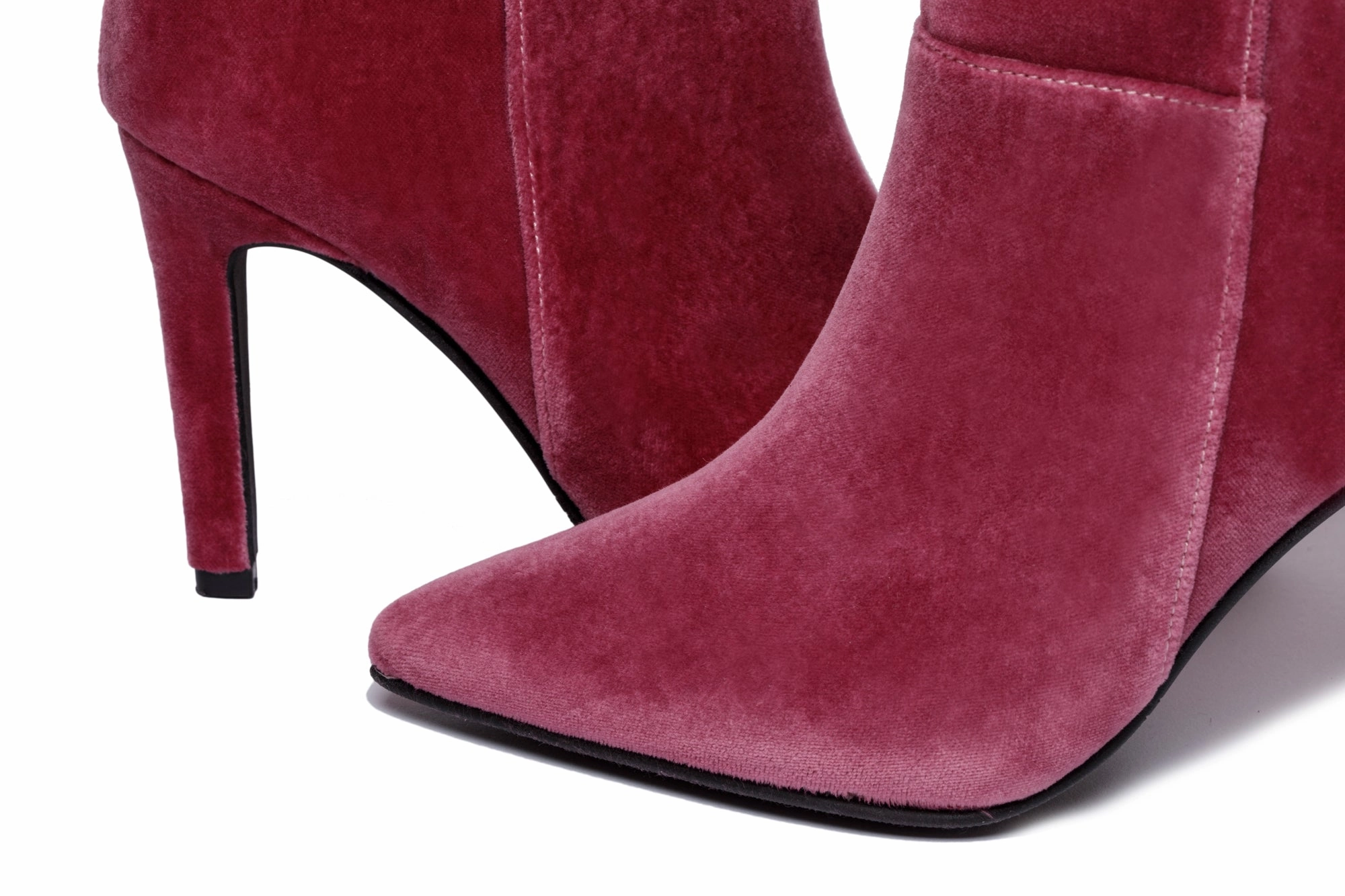 High Heels Bar ROSE HIGH HEELS BOOTS VELVET PINK