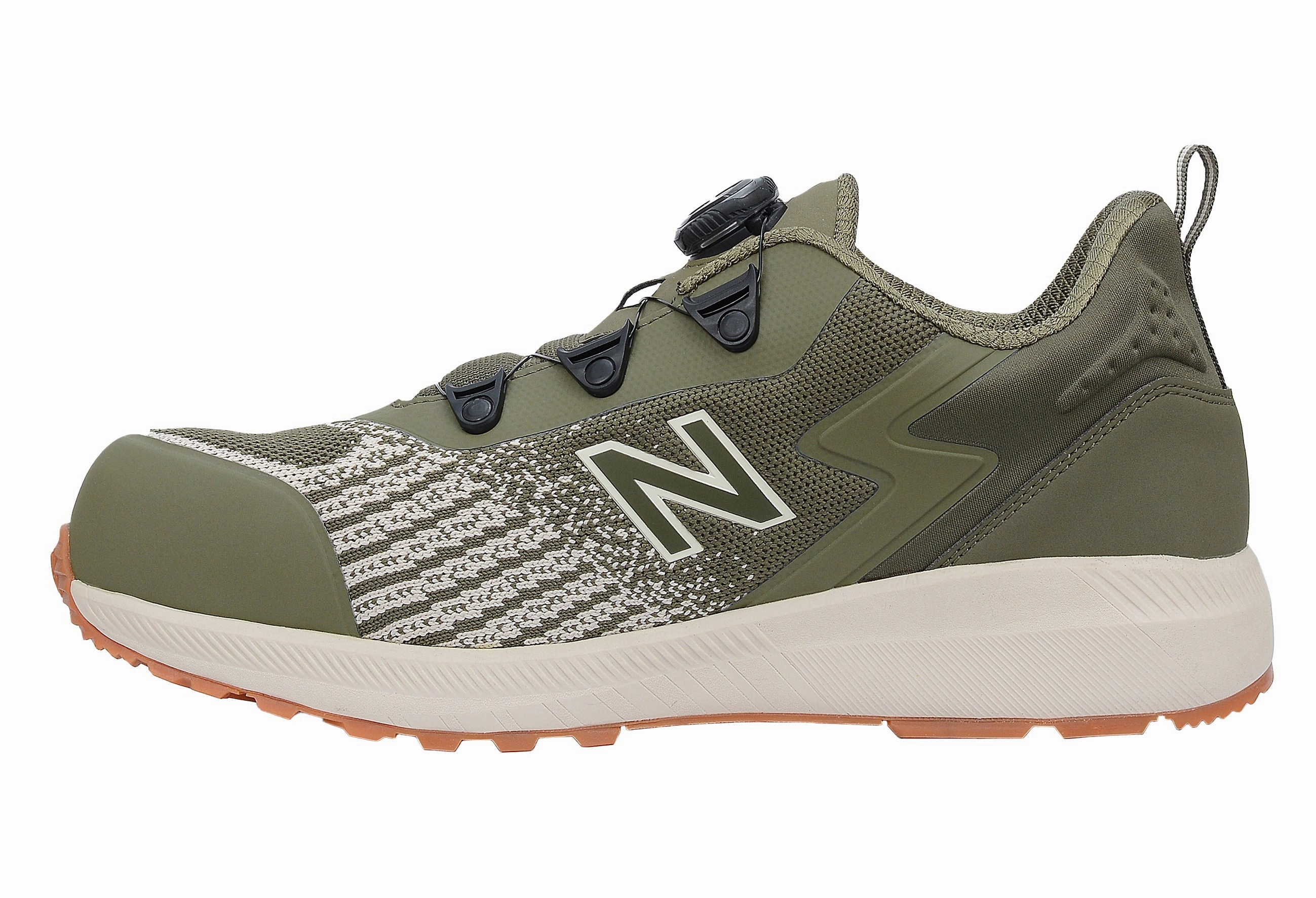 Sicherheitsschuhe S2 Mit Klettverschluss New Balance Speedware Boa, Halbschuhe, olive / wei, S1 P SRC S1P S1 SRC FO