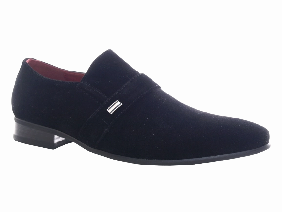 Herren Business Designer Halbschuhe Anzug Schuhe Abendschuhe Velour Optik Black # 287-62 Gärtner Sicherheitsschuhe