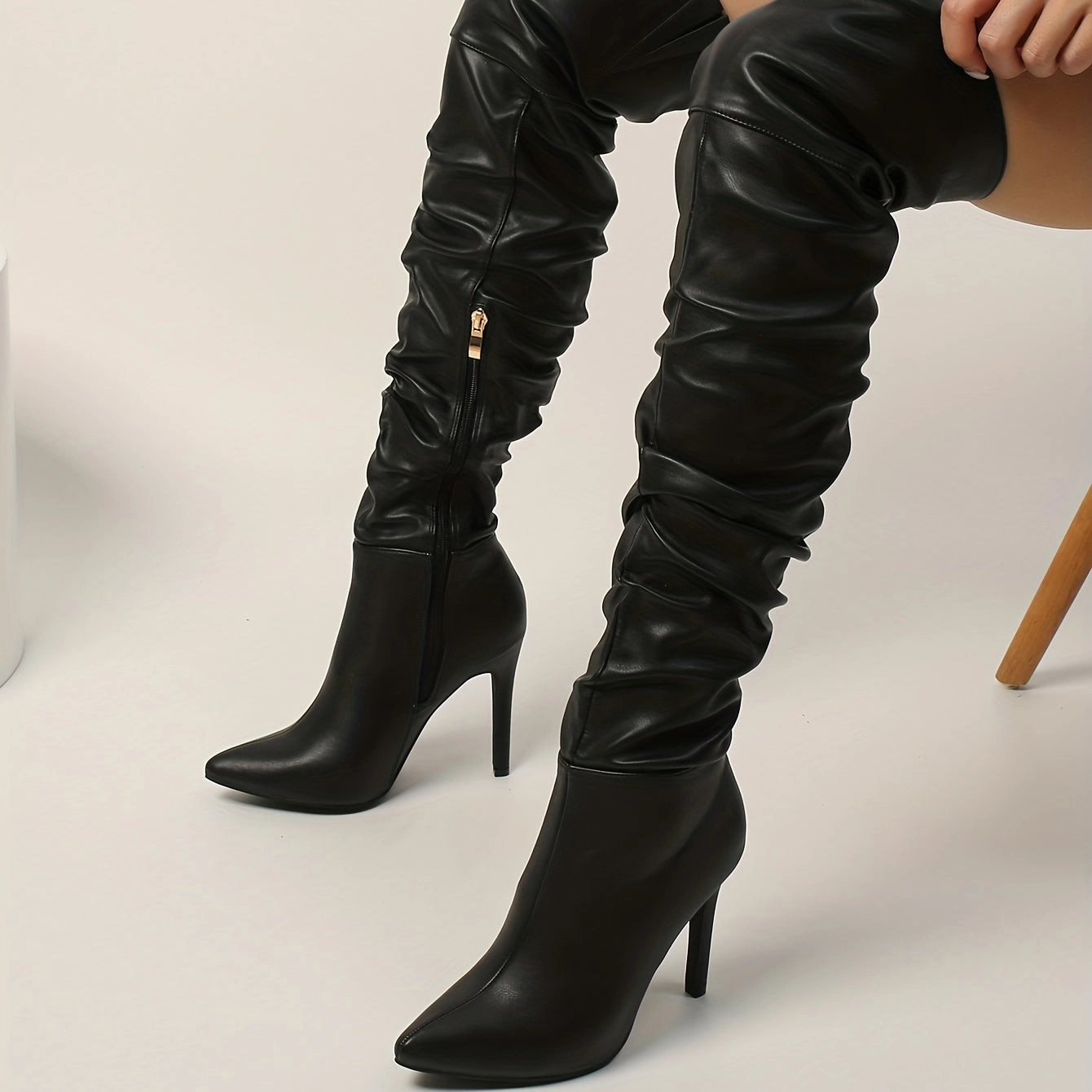 Overknee Stiefel Damen | Spitze Zehenform mit Seitlichem Reiverschluss Teuerste Stiefel Der Welt