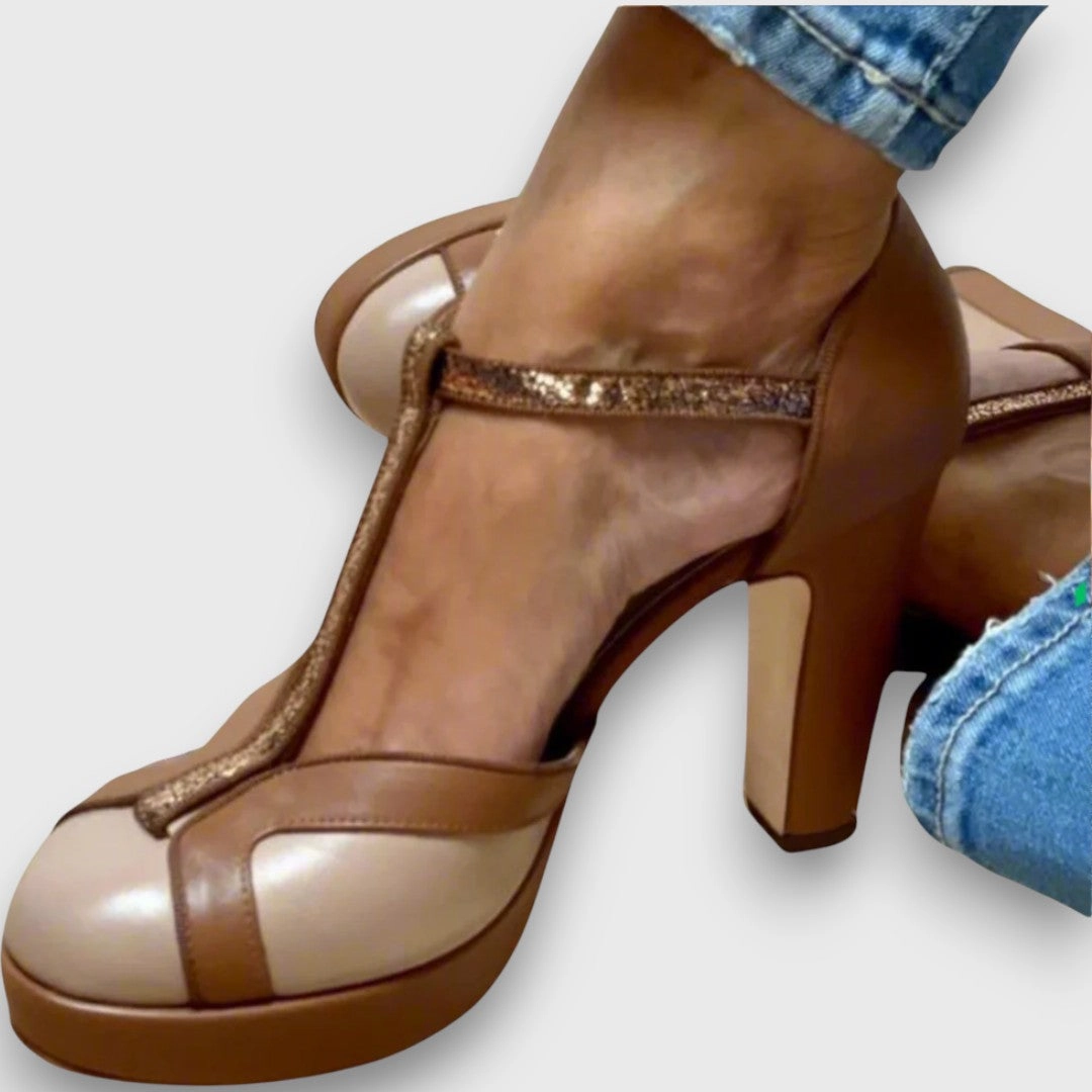 Criselma  Elegante High-Heel Sandalen High Heels Und Strumpfhose