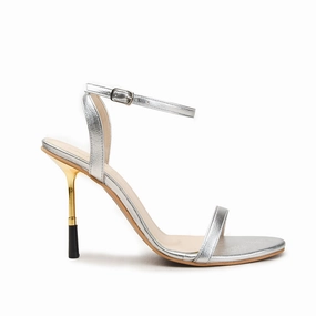 Silver Ankle Strap High Heels | 205H-S High Heels Challenge