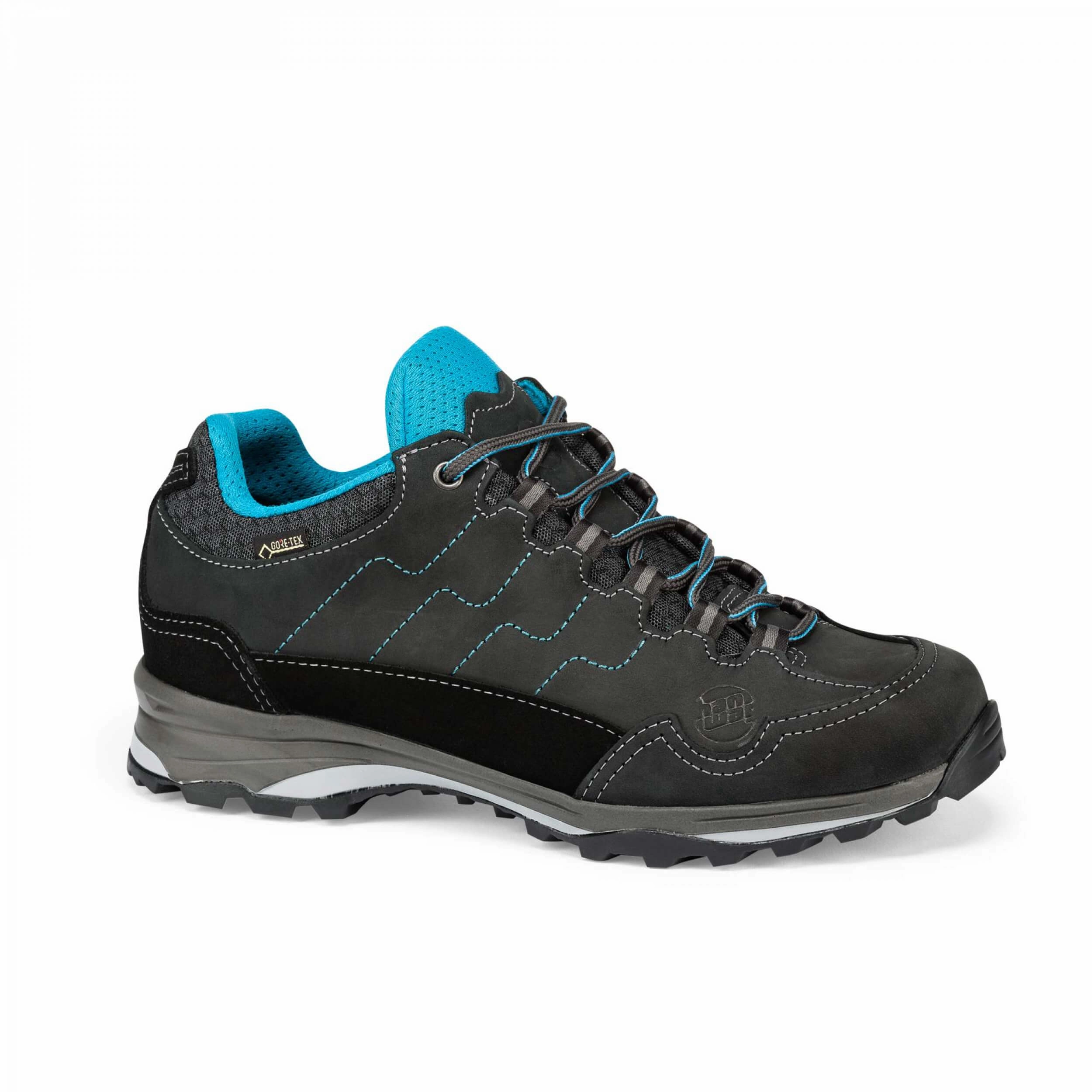 Hanwag Robin Light Lady GTX Wanderschuh black/ ocean High Heels Federn