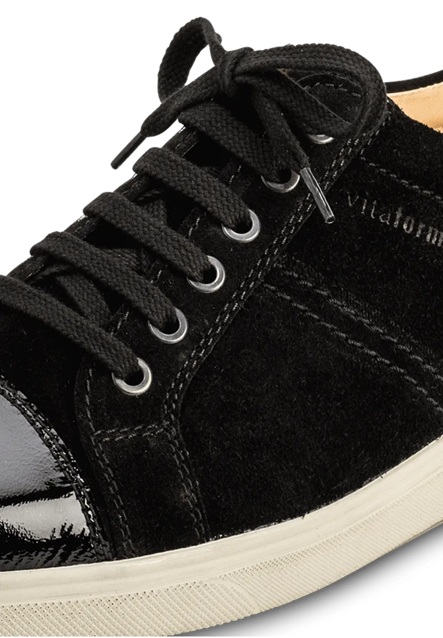 Schwarze Knöchelhohe Sneaker smarter Sneaker Nubukleder