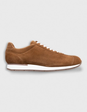 Bequemste Sneaker Sneaker Foggia Velours. Cognac