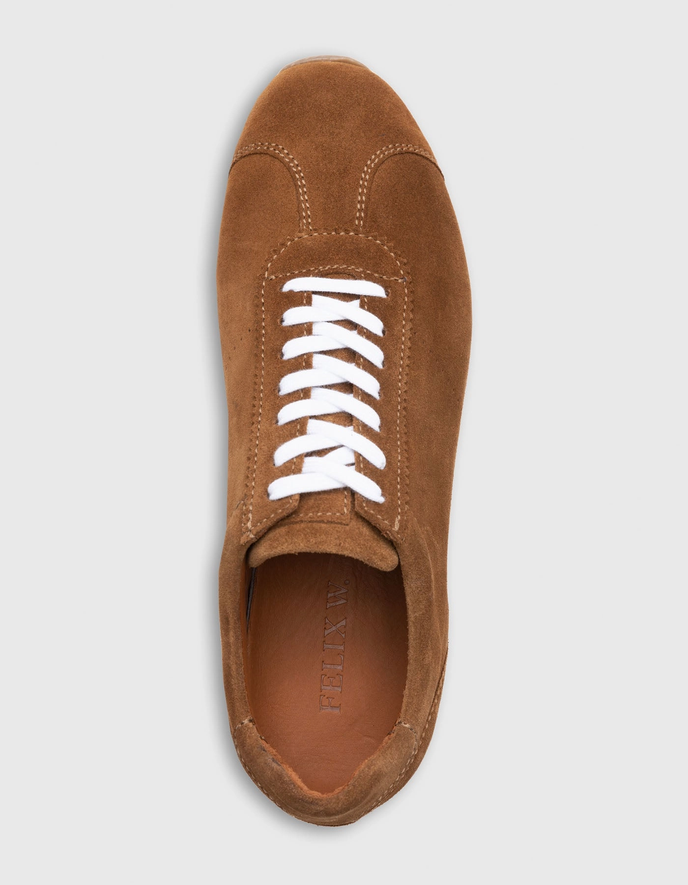 Weiss Sneaker Sneaker Foggia Velours. Cognac