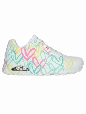 Sneaker Herzen pastell wei Büro Sneaker