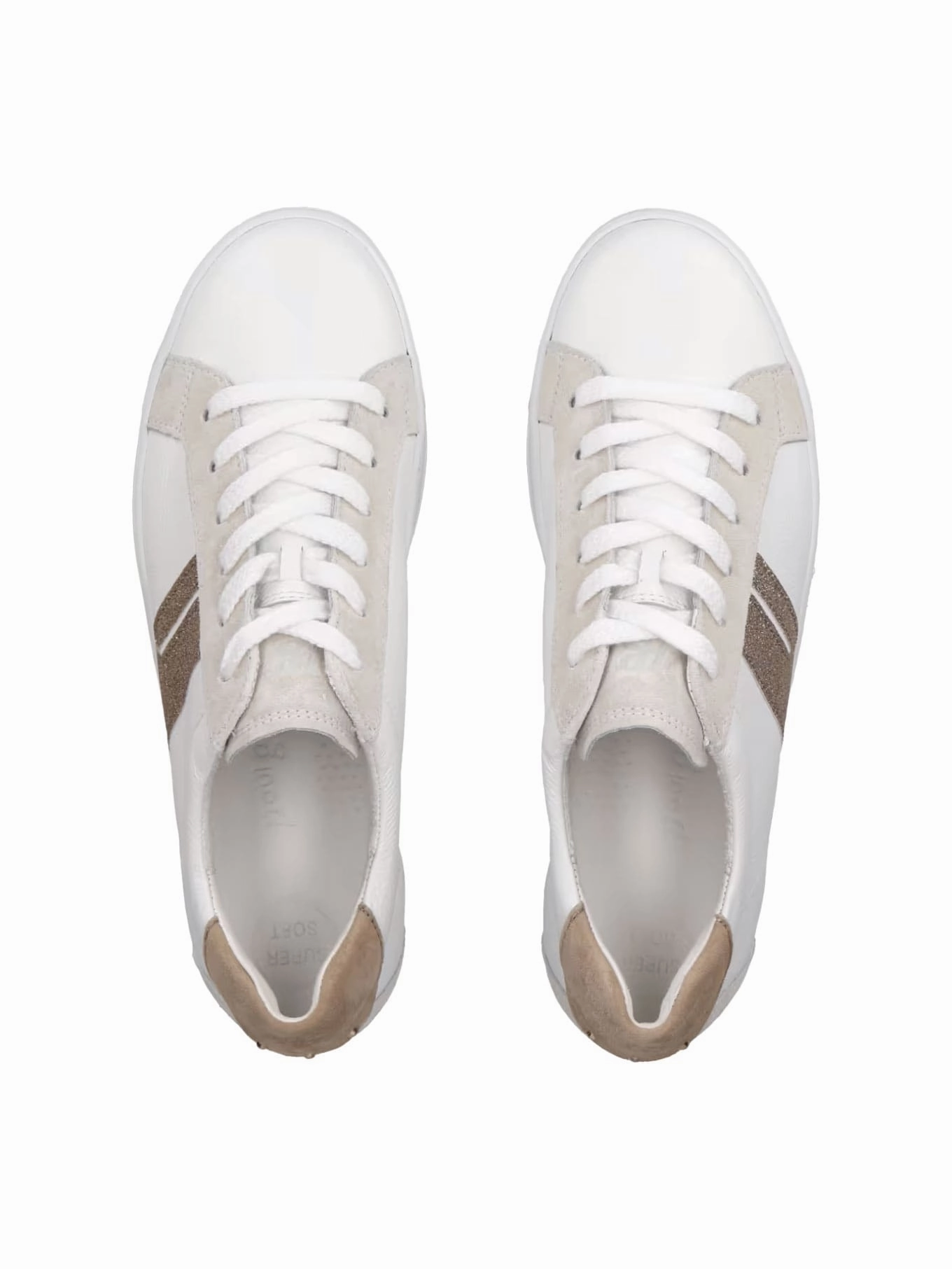 Sneaker maincalf glitter white sand Sneaker Street