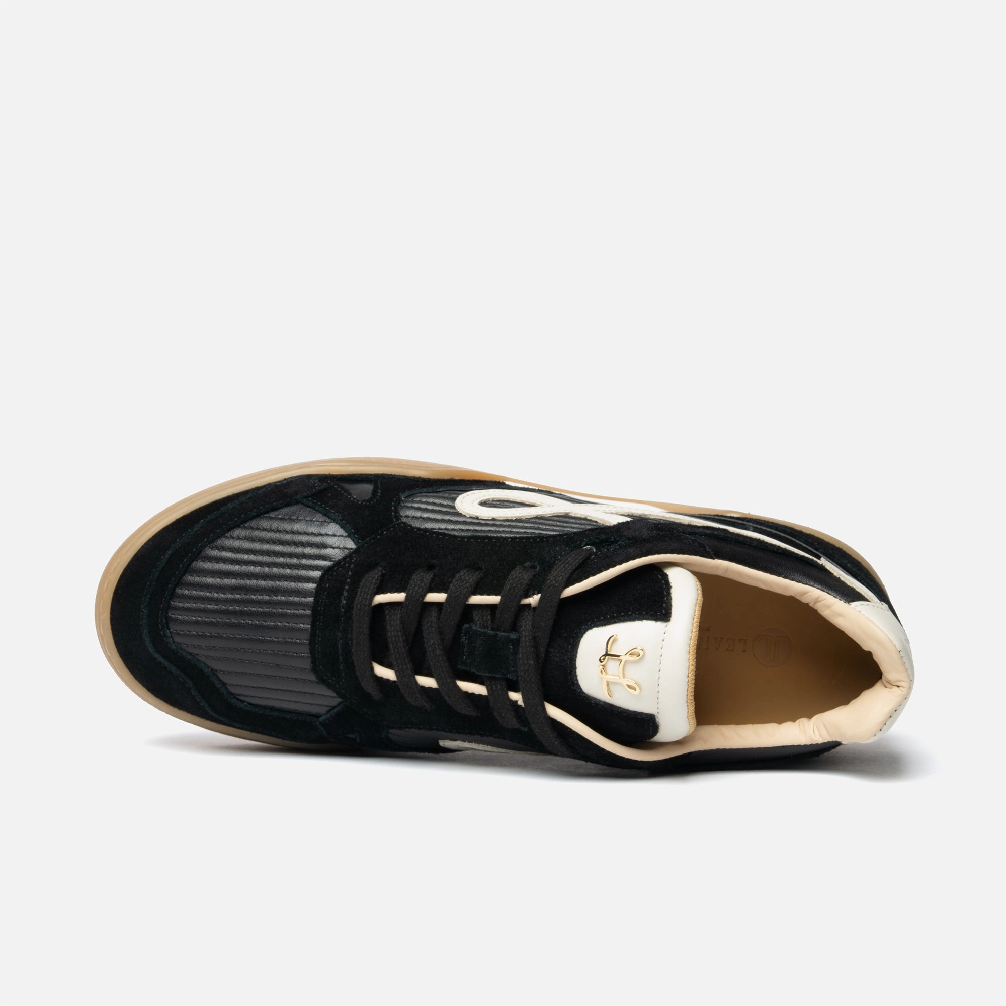 PRE ORDER - Low Top - Griv - Black White Camel Weiße Sneaker Dünne Sohle