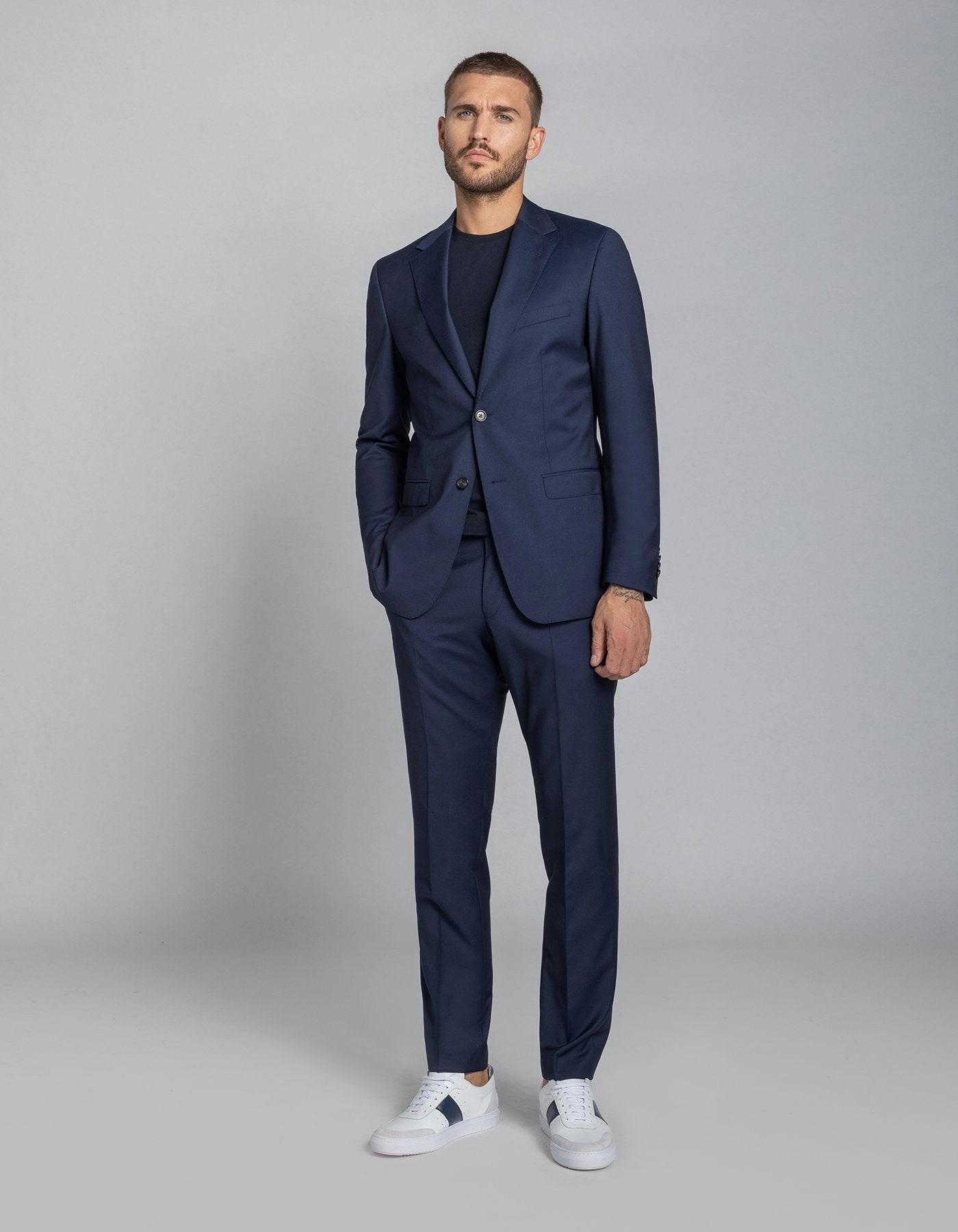 Sneaker Monza. Weiss-Blau Cuzima Sneaker