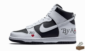 Nike SB Dunk High Supreme By Any Means black/white Sneaker Mit Erhöhter Sohle