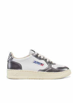 AUTRY Medalist Low White-Steel Metallic Sneaker Metallic
