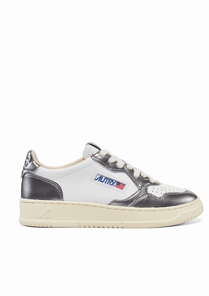 Sneaker 36 AUTRY Medalist Low White-Steel Metallic