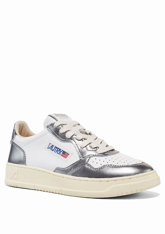 Sneaker Größe 41 AUTRY Medalist Low White-Steel Metallic