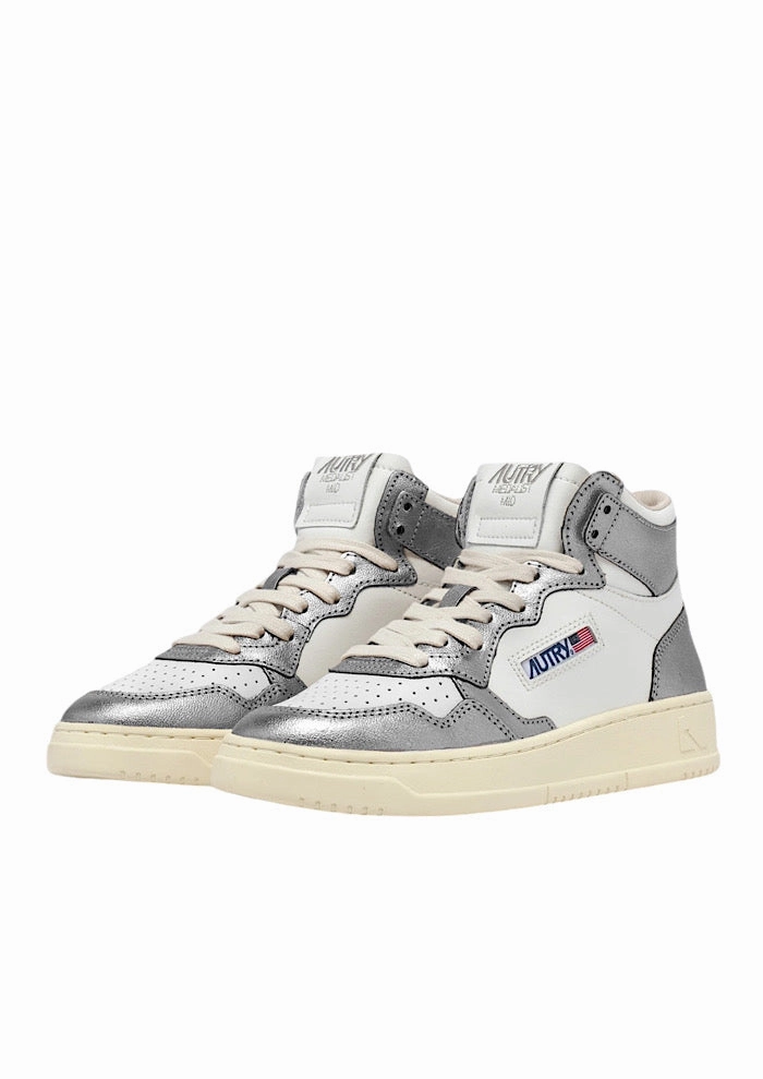 Fessura Sneaker AUTRY Medalist Mid Bicolor White/ Steel Metallic
