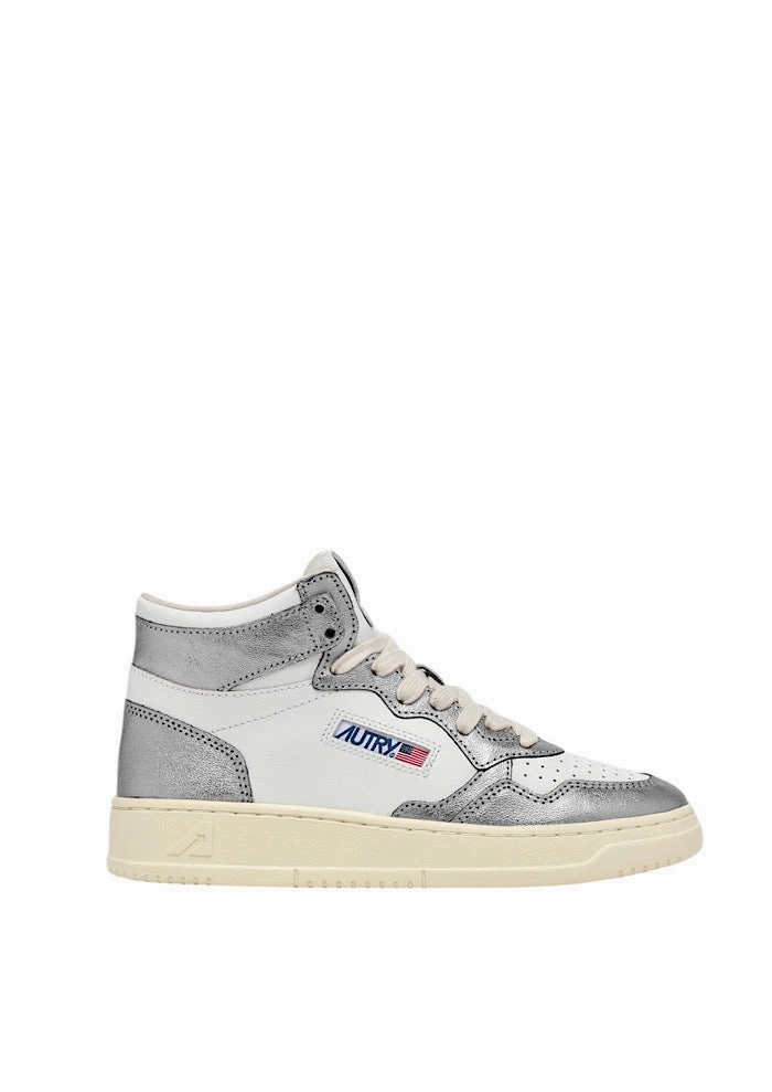 Champion Sneaker AUTRY Medalist Mid Bicolor White/ Steel Metallic