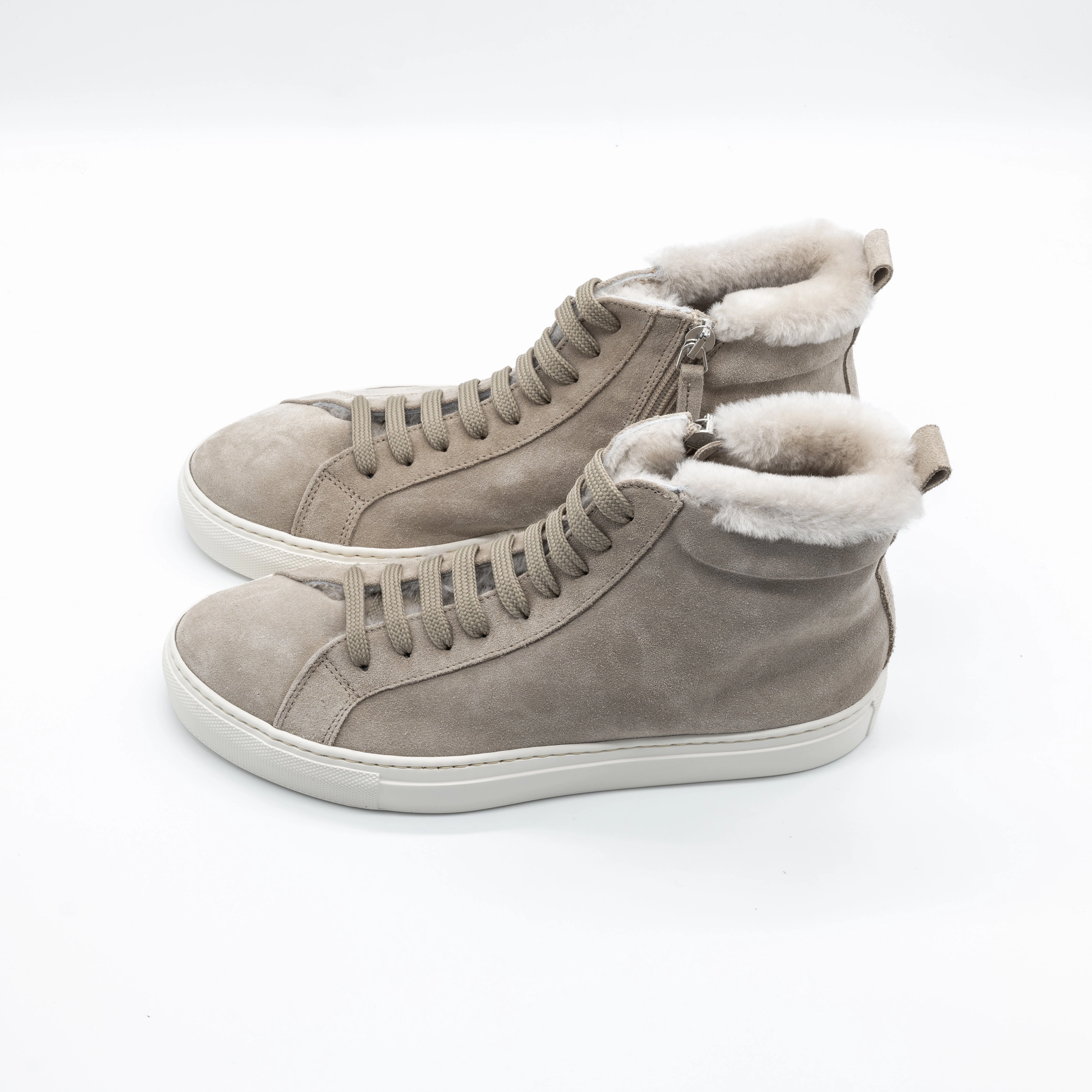 Sneakers Lammfell helles taupe Shoe The Bear Rebel Chelsea Boots