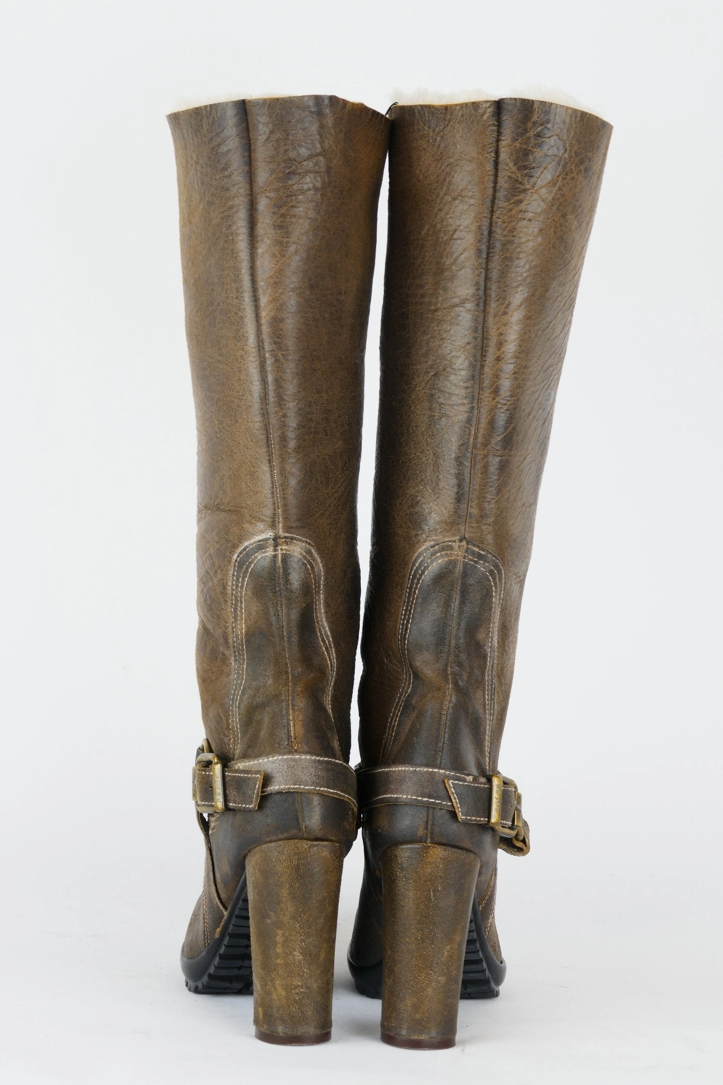 Annika Stiefel Stiefel Leder oliv