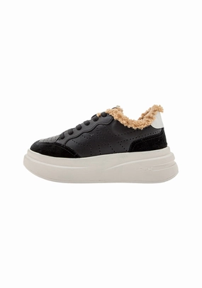 Great Sneaker IMPULSFUR02 Combo B calfsuede blk/br wht