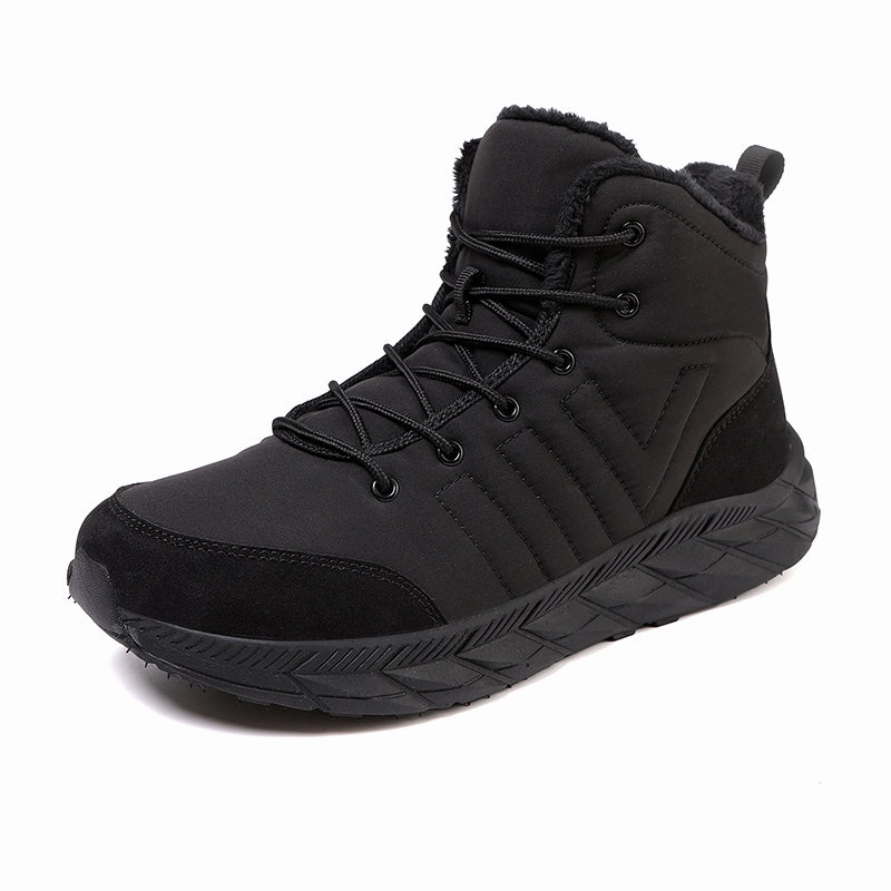 Winterstiefel Herren Damen  Warme & rutschfest mit Fleece-Futter Winterstiefel Mit Strick