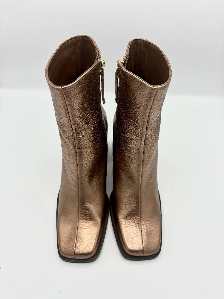 SOUTH SHIMMER QUARTZ ANKLE BOOTS Suede Wedge Ankle Boots With Fur