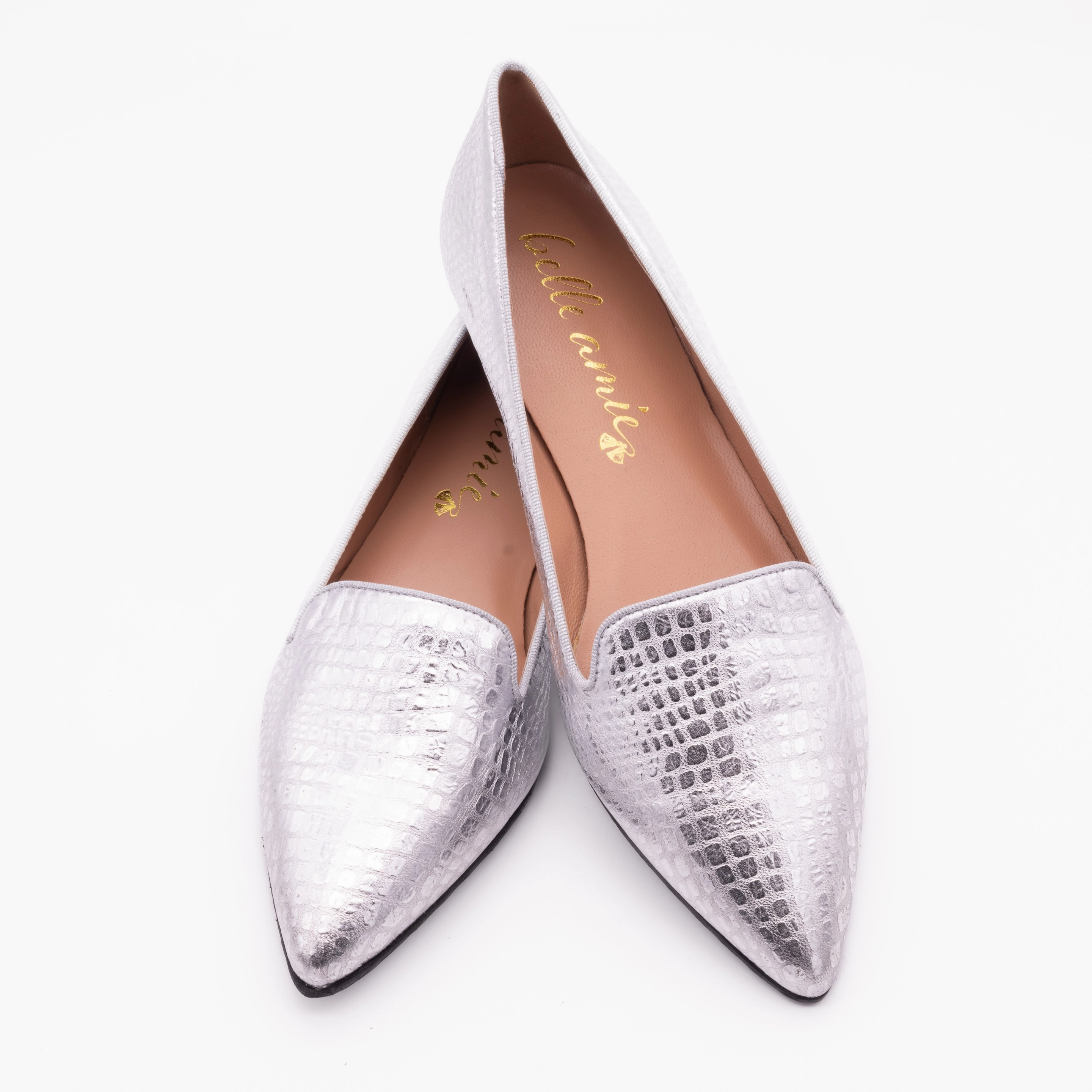 Cos Square Toe Loafers Spitzer Silber Loafer