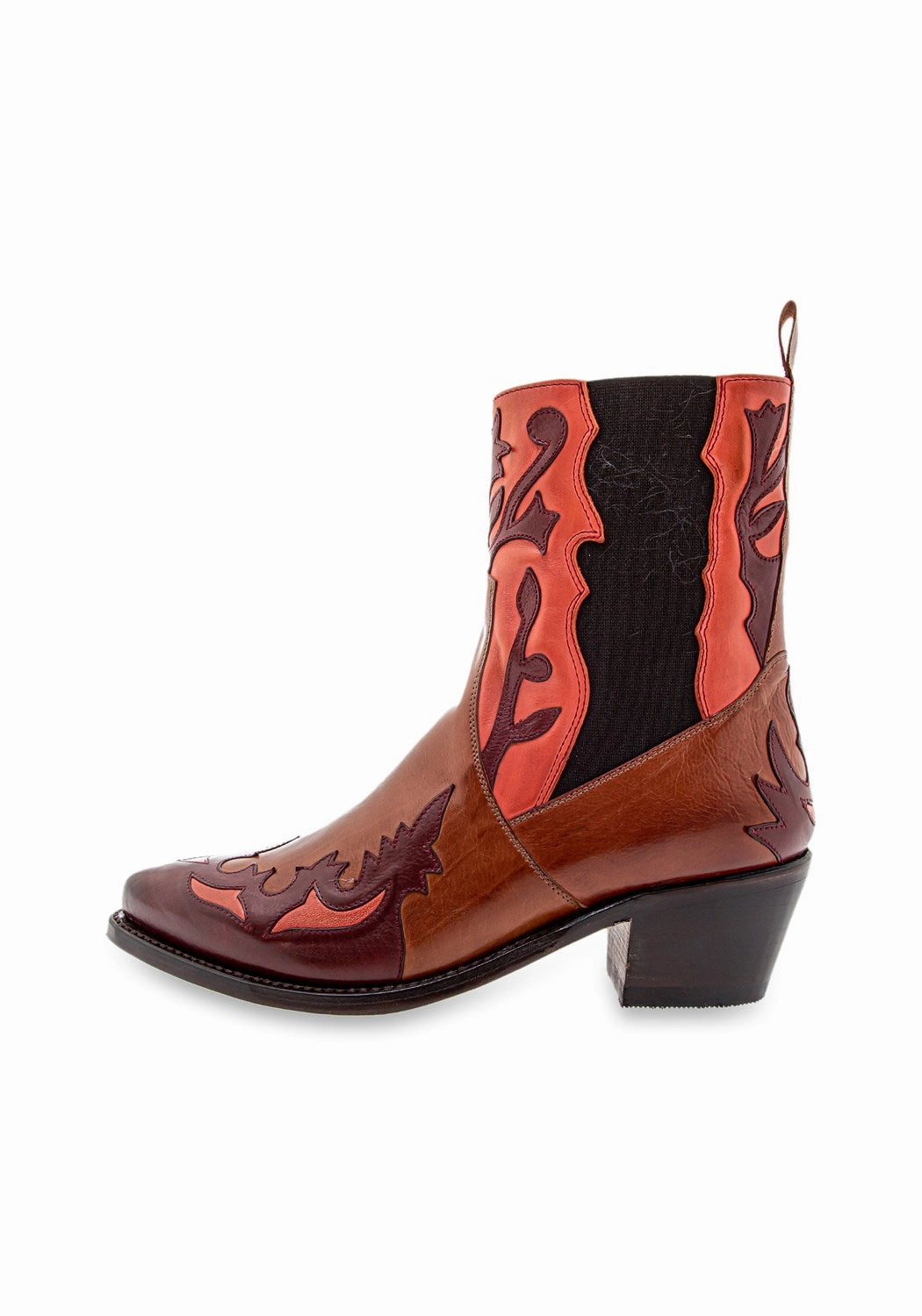 SPOLETO BURDEOS-2-SPOLETO 399 -3 seta ca Leather Sporty Ankle Boots