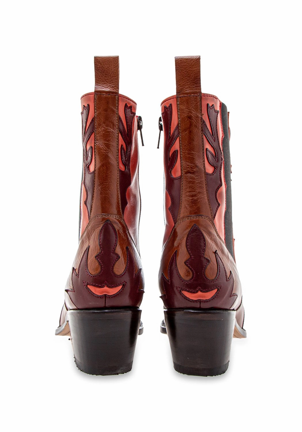 70s Style Ankle Boots SPOLETO BURDEOS-2-SPOLETO 399 -3 seta ca