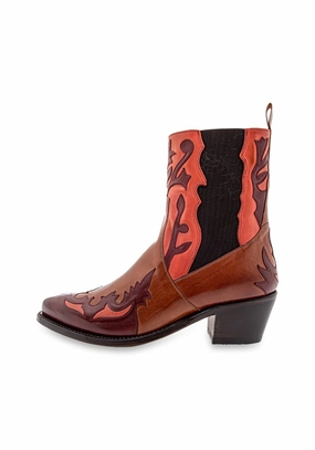 SPOLETO BURDEOS-2-SPOLETO 399 -3 seta ca Ankle Boots Plateau Flach