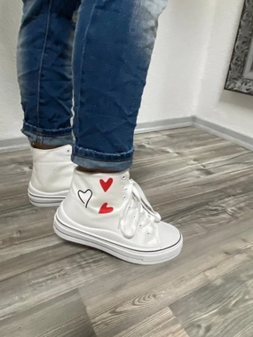 Teuerster Sneaker Sneaker " Herzliebe" wei