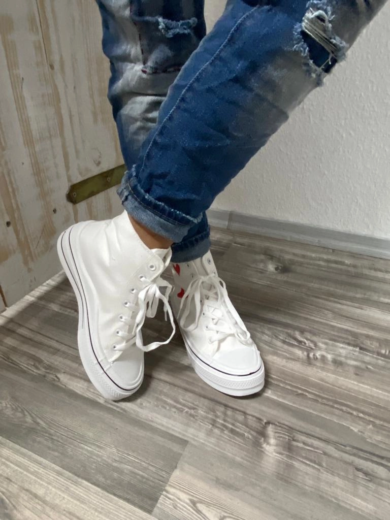 Sneaker " Herzliebe" wei Sneaker Streetwear
