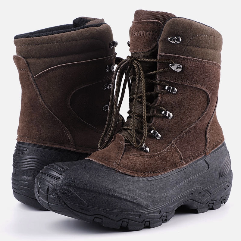Stiefel Xxl Schaftweite Knixmax Herren Schneestiefel Braun Wasserdichte Sohle Winterstiefel