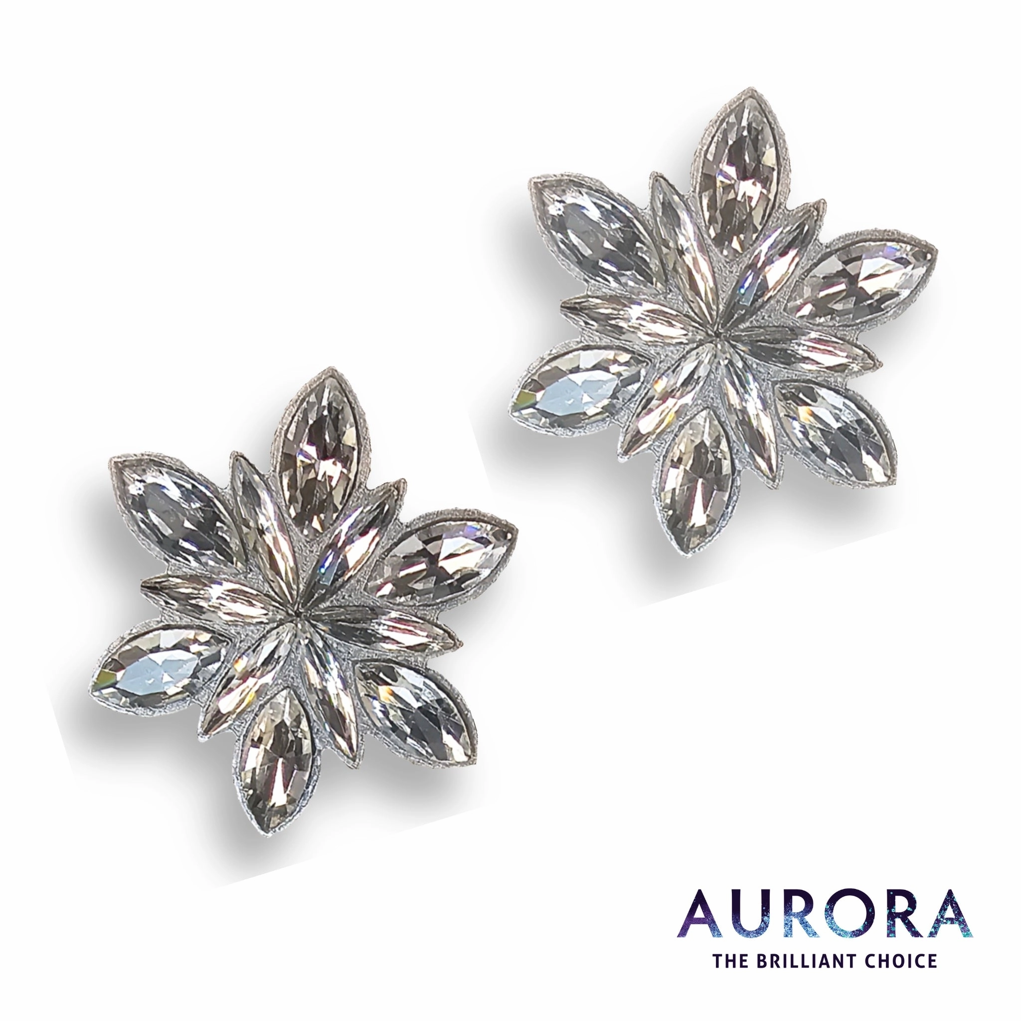 Sandalen Nachgemacht Lovely Flowers Clips White Crystal fr Lonnies