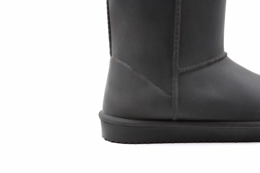 Gut Gefütterte Winterstiefel All in One Gummistiefel - Black